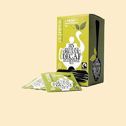 Pakke med økologisk Fairtrade-te fra Clipper